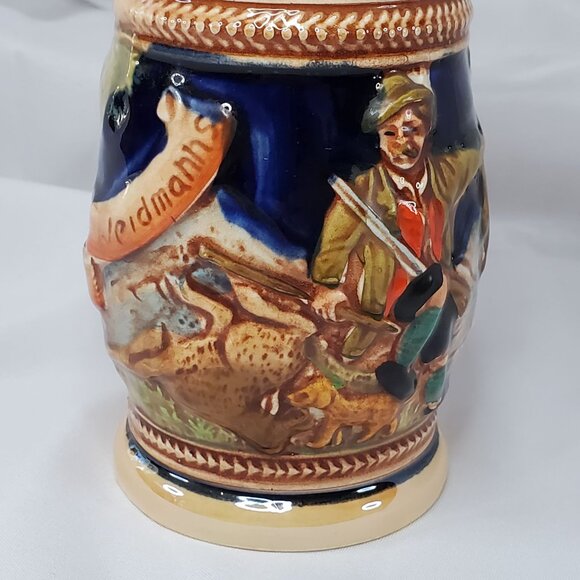 VTG Weidmann's German Beer Stein Markings 5239 Germany 6 5/8" With Pewter Lid - Picture 9 of 13